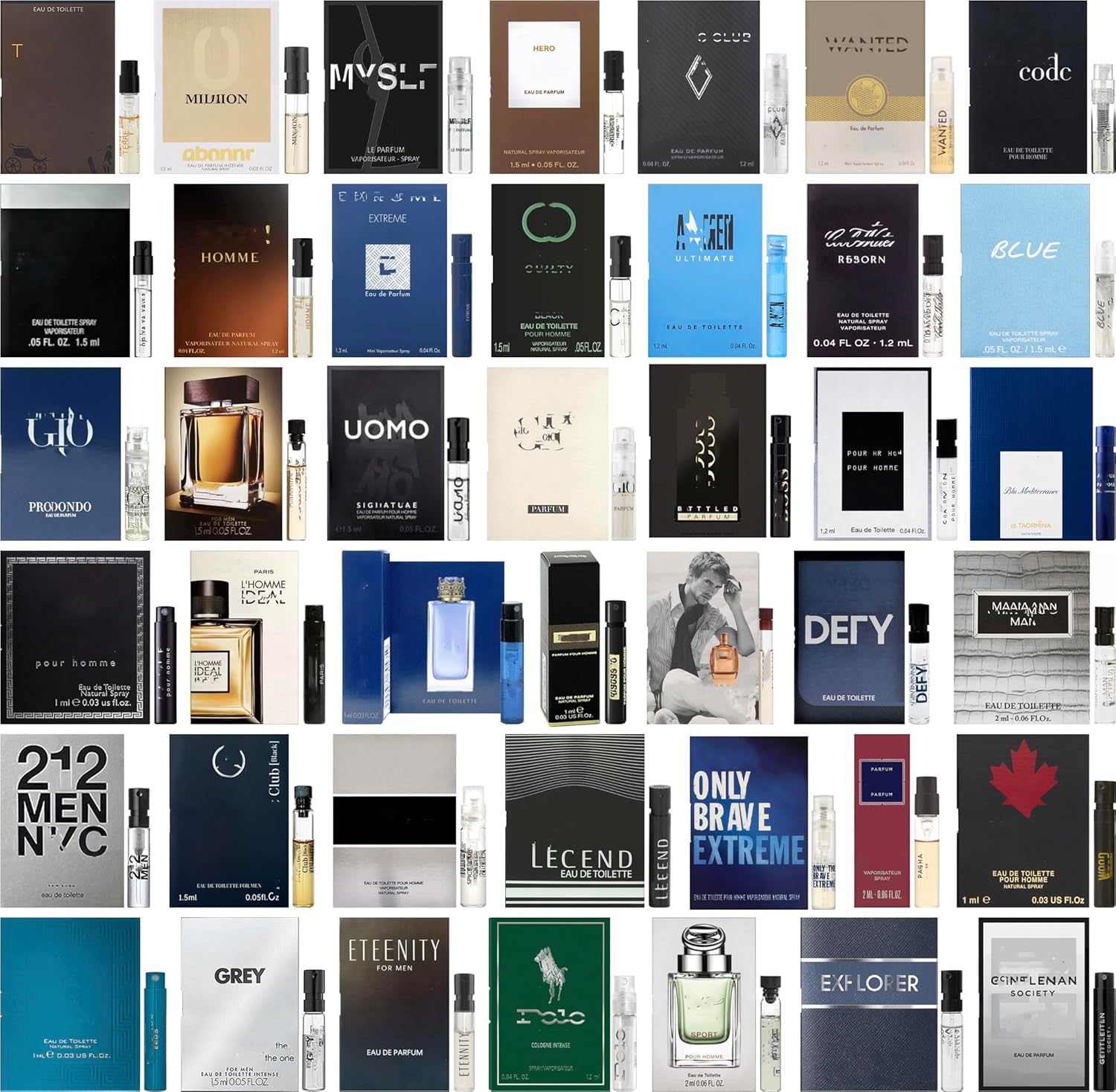 High End Random Selection Designer Fragrance Cologne Sampler Set for Men - (Pack of 10 Sample Vials) - Image 3