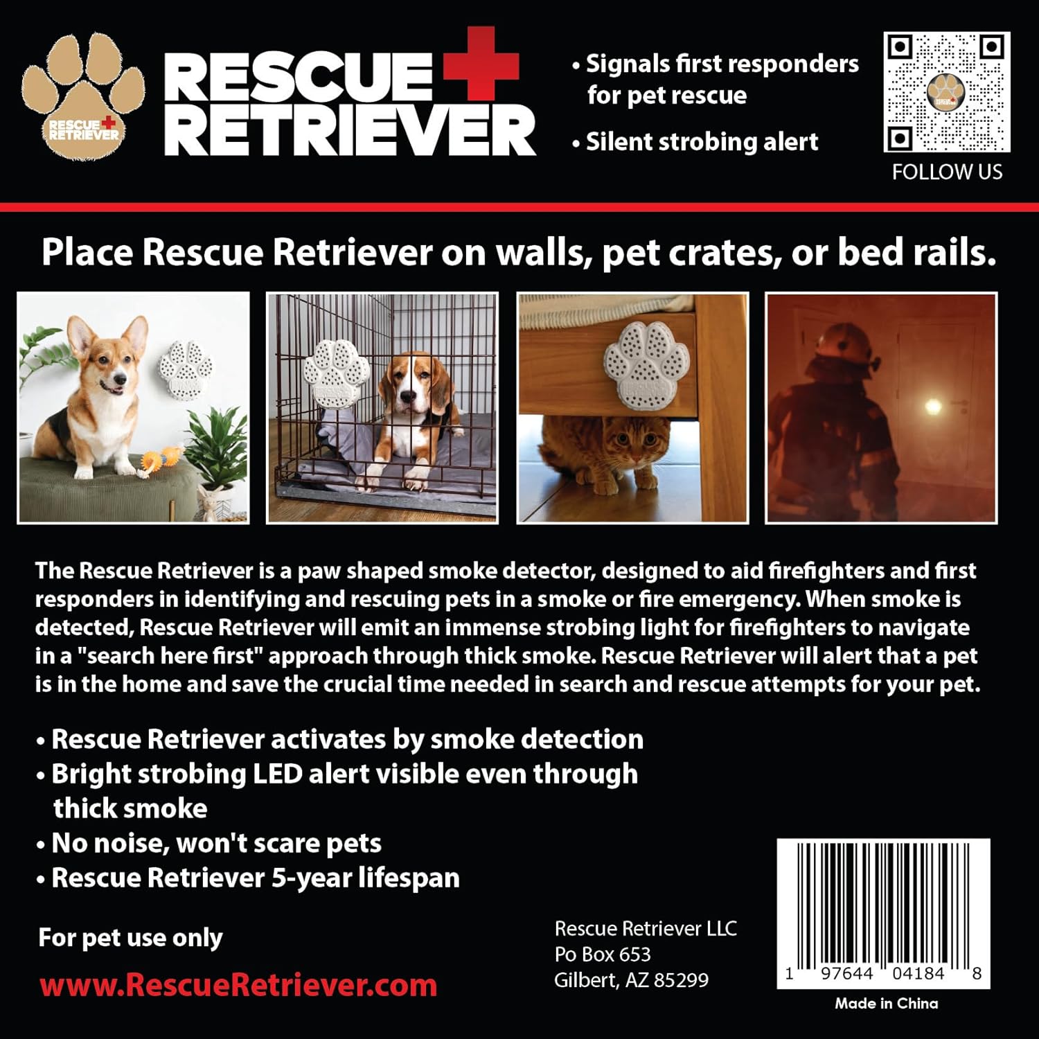 Rescue Retriever- Smoke Detector for pet Rescue in a Smoke or fire Emergency. - Image 3