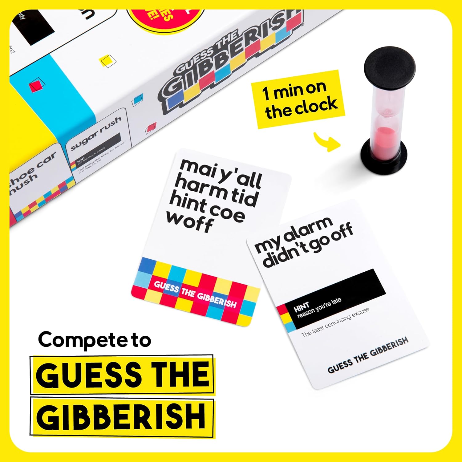 Guess The Gibberish Card Game for Families by Relatable, From The Creators of Incohereant, Fun Kids Games for Kids 12+, Game Night With Friends, Includes 400 Cards, Instructions, and 1 Sand Timer - Image 3