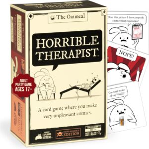 Horrible Therapist: Extra Horrible Edition by Exploding Kittens – A Card Game for 3-8 Players, Ages 17+ – Adult Party Game for Family Night