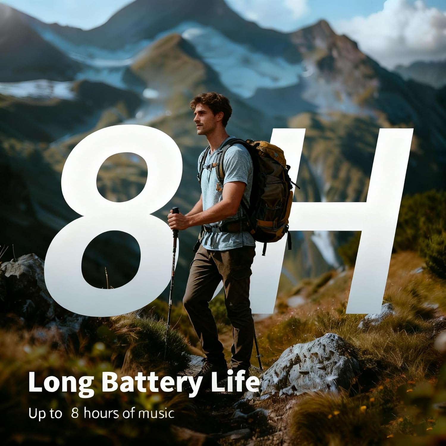 2026 Upgrade Bone Conduction Headphones-SwimBeats, IP68 Waterproof Swimming Headphones| 32GB Storage| BT 6.0| 28g Lightweight| 8H Battery, Open-Ear Headphones for Swimming, Running, Cycling(Indigo) - Image 6