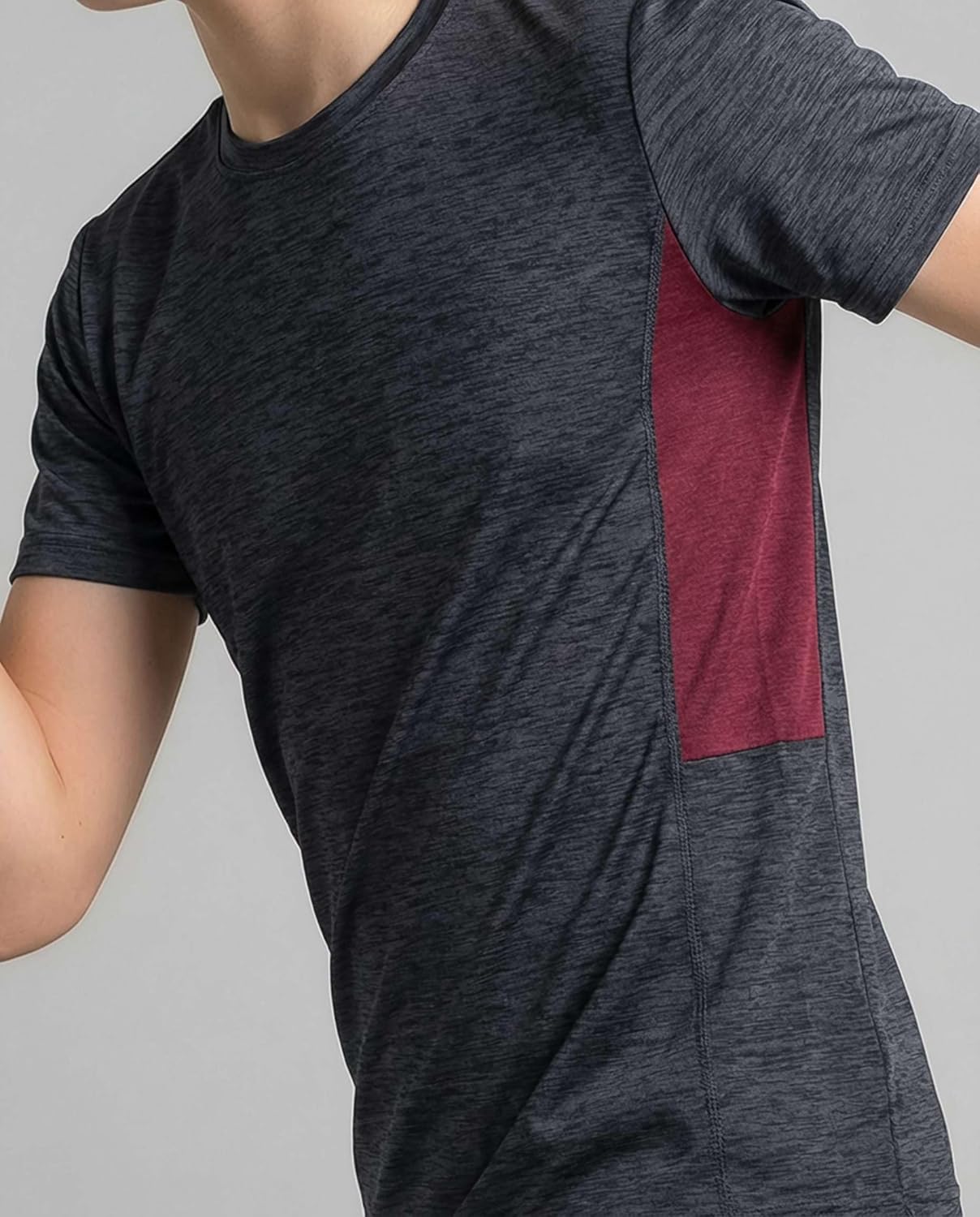 Real Essentials 5 Pack: Youth Dry-Fit Wicking Active Athletic Performance Short Sleeve T-Shirt Boys & Girls Shirts - Image 5