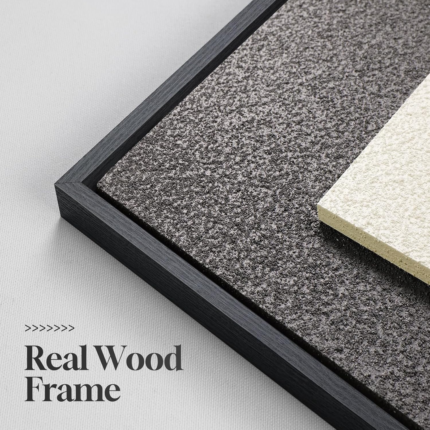 Large 3D Textured Framed Abstract Wall Art for Living Room, 3 Piece Modern Paintings Artwork for Walls, Black White Brown Geometric Sandstone Texture Pictures for Hallway Office Home Decor 24x36 In - Image 5