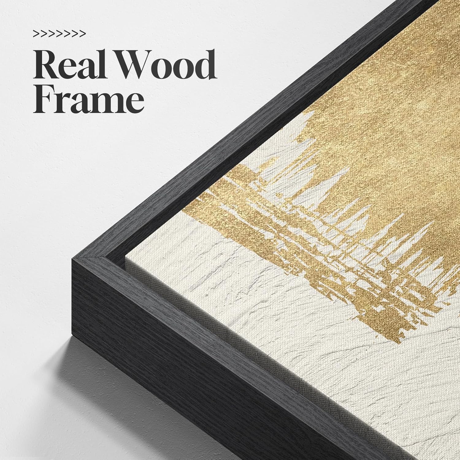 Large Framed Black and White Abstract Wall Art for Living Room, 3 Piece Big Canvas Prints Paintings Artwork for Walls, Modern Minimalist Black Gold Pictures for Hallway Office Wall Decor 24x36 Inch - Image 5