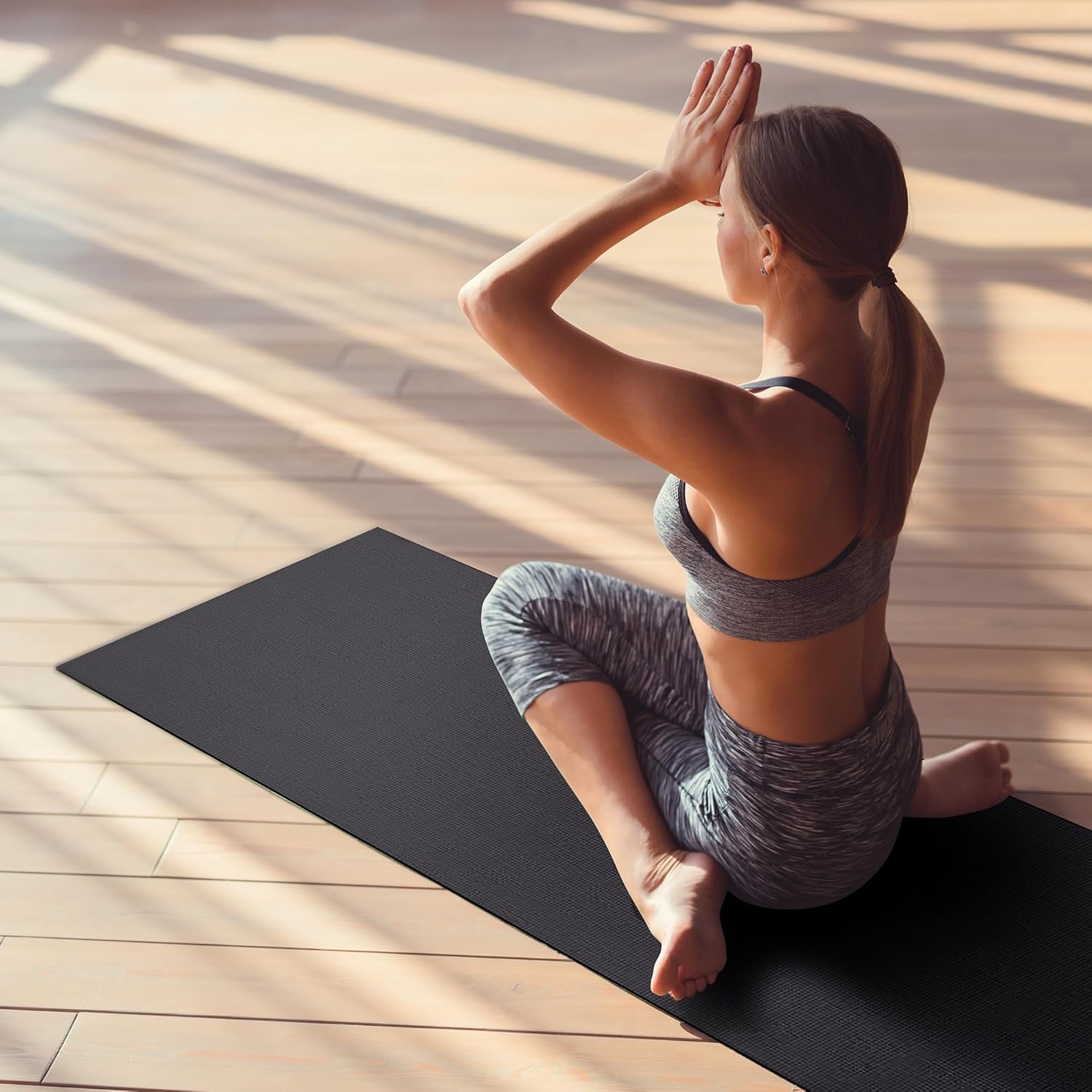 Fitvids All Purpose 1/4-Inch High Density Anti-Tear Exercise Yoga Mat with Carrying Strap, Multiple Colors - Image 6