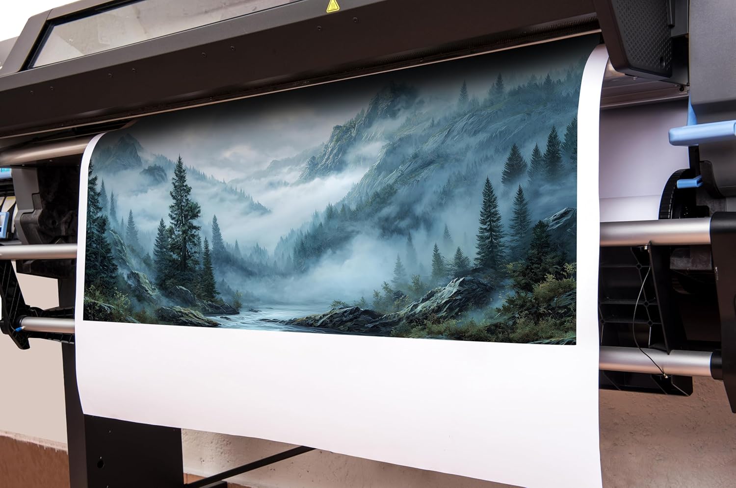 Foggy Forest Wall Art for Living Room Tree Canvas Wall Art for Office Mountain Pictures Wall Decor for Bedroom Size 20 x 40 Inch - Image 8