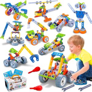 10 in 1 STEM Toys for 4 5 6 7 8+ Year Old Boy Girl Birthday Gifts Building Toys for Kids Ages 4-8 5-7 6-8 Educational Learning Stem Activities for Boys 3-5 4-6 8-10 Creative Games Valentine Idea Gift