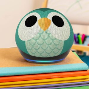 Amazon Echo Dot Kids (newest model) – Designed for kids, with Alexa+ Early Access, parental controls, Includes 1 Year of Amazon Kids+, Owl
