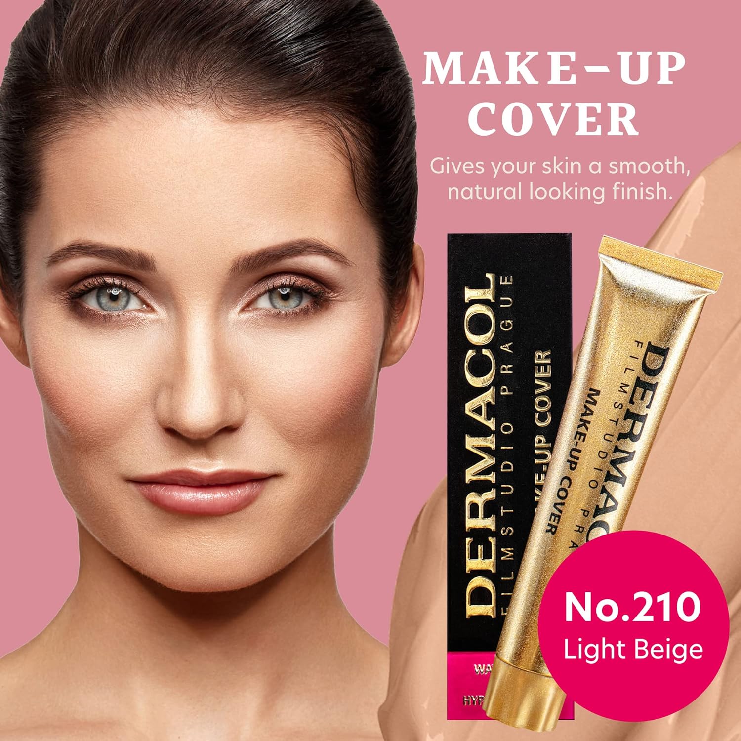Dermacol - Full Coverage Liquid Matte Foundation, with SPF 30, Waterproof, for Oily Skin, Acne, & Under Eye Bags, Long-Lasting Makeup Products, 30g, Shade 210 - Image 3
