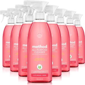 Method All-Purpose Cleaner Spray, Pink Grapefruit, Perfect for Most Counters, Tiles, Stone, and More, 28 oz Spray Bottles, (Pack of 8)