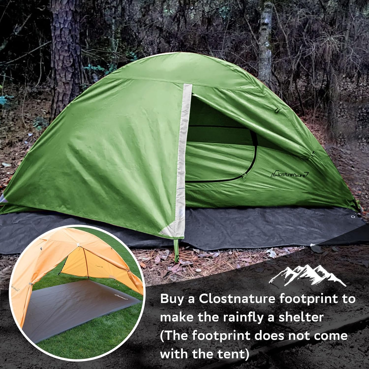 Clostnature Lightweight Tent for Backpacking - 1/2/3/4 Person Ultralight Backpacking Tent, Waterproof Easy Setup Camping Tent, Hiking Tent for Outdoor, Hiking and Mountaineering - Image 4