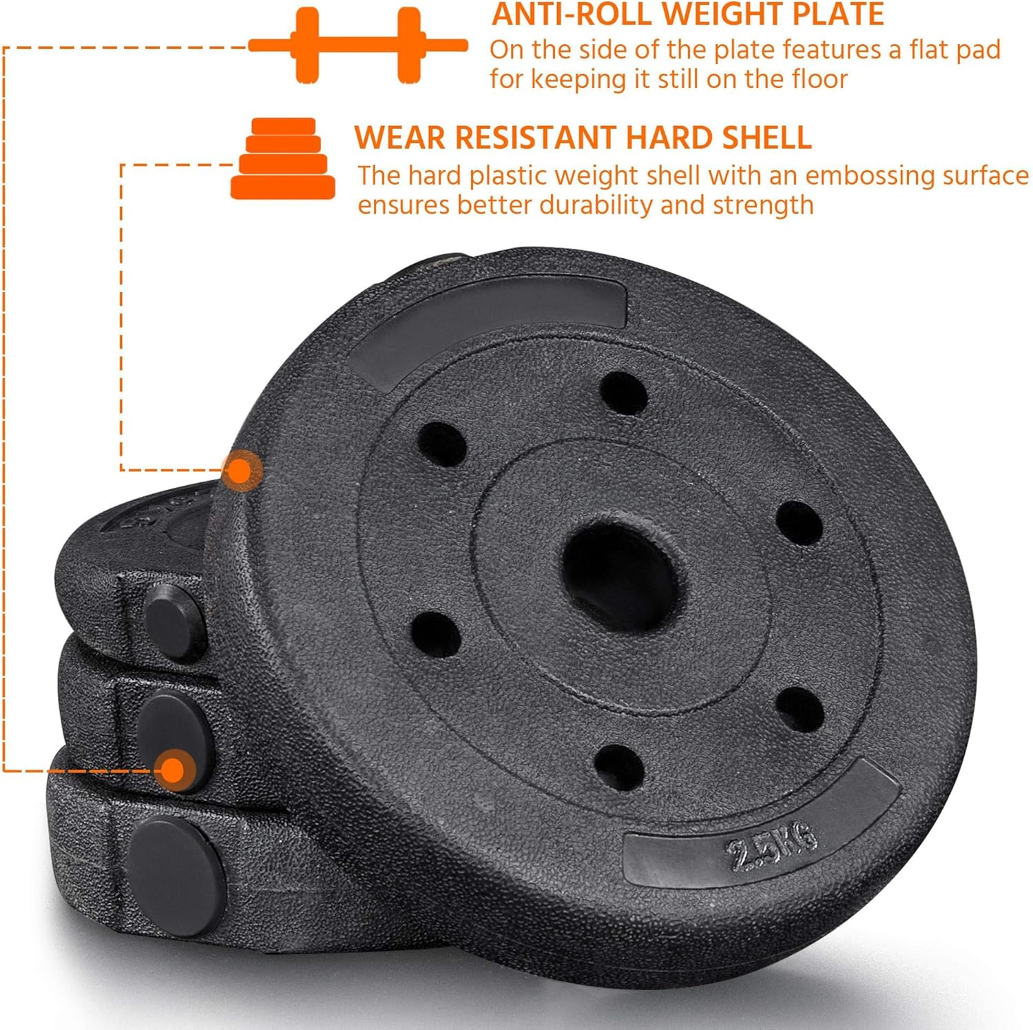 Yaheetech Adjustable Dumbbells Weight Set Dumbbell Weights Exercise & Fitness Equipment w/ 4 Spinlock Collars for Women & Men Home Gym Strength Training - Image 5