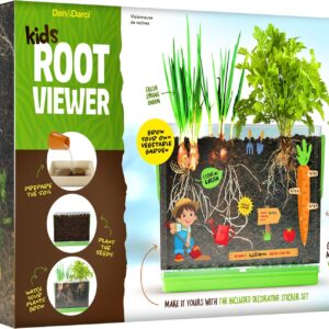 Dan&Darci Root Viewer Kit for Kids – Grow Your Own Plant for Boys & Girls Christmas Gifts – Science STEM Toy & Craft Growing Kits for Ages 4-8 Birthday Gifts for Boy, Girl 4, 5, 6, 7, 8, Year Old