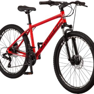 Schwinn High Timber Mountain Bike for Adult Youth Men Women Boys Girls, 24 to 29-Inch Wheels, 7 or 21-Speeds, Front Suspension, Aluminum and Steel Frame Options