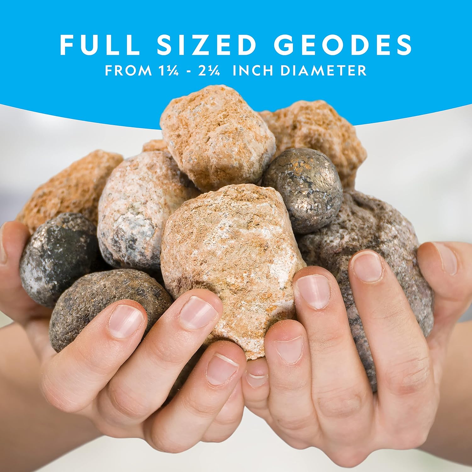 National Geographic Break Open 10 Premium Geodes – Includes Goggles & 2 Display Stands - Great STEM Science Kit, Geology Gift for Kids, Break Your Own Geodes with Crystals - Image 5