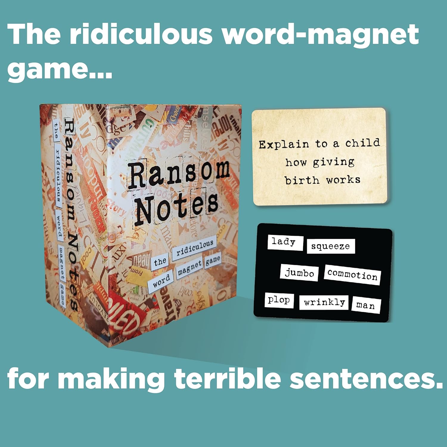 Ransom Notes - The Ridiculous Word Magnet Party Game, 3+ Players - Image 2