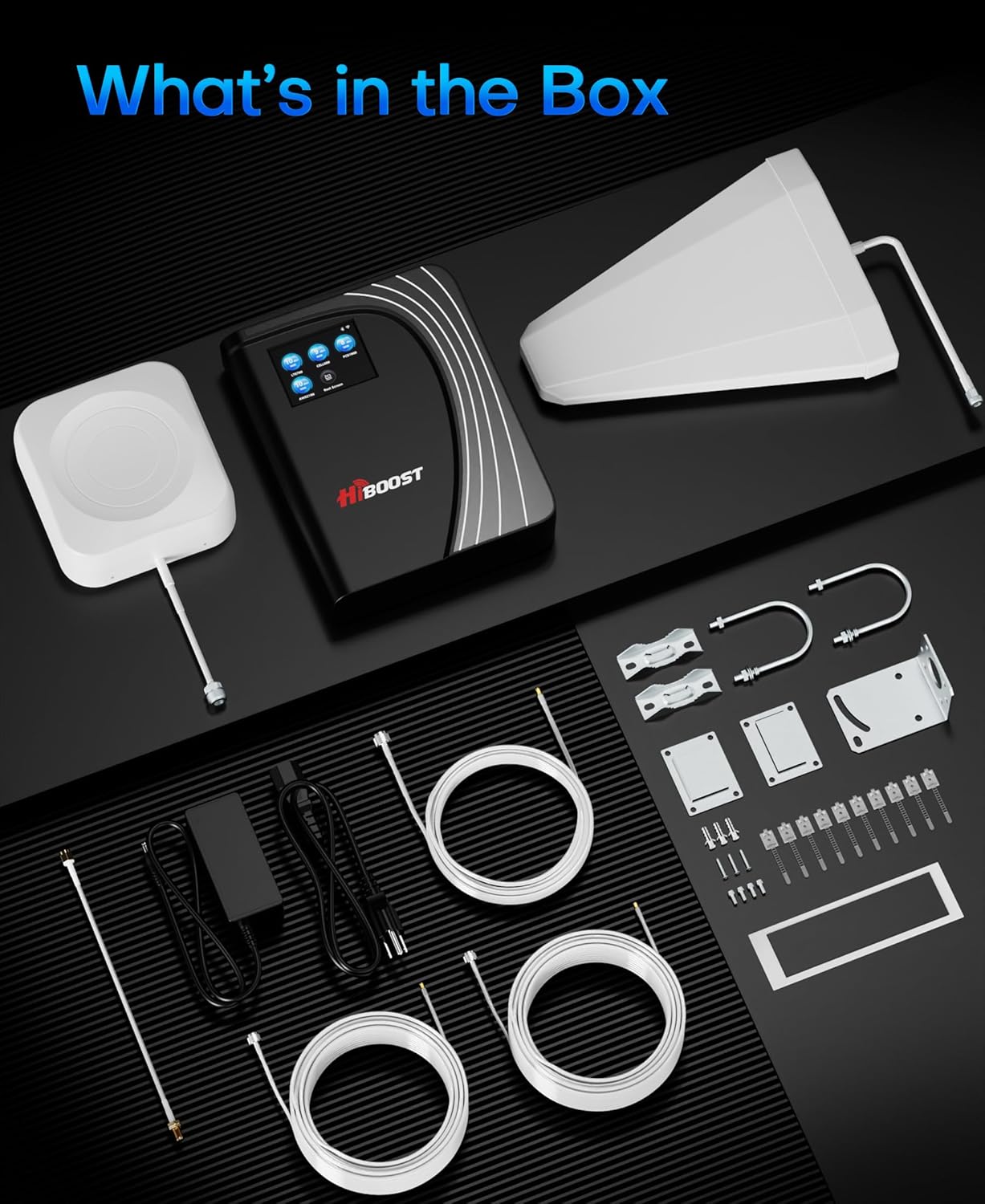 Cell Phone Booster for Multiroom, Boost Cellular Signal Cover to 1,2000 Sq Ft with 2 Indoor (Built-in 1) Antennas and Touch Display 72dB Gain for Homes and Offices 2-Story, Support All U.S Carriers - Image 8