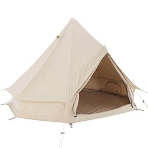 VICIYOO Large Camping Tent Bell Tent with Stove Hole Cotton Canvas Tents Yurt Tent 4 Season Indian Tent for Family Camping Outdoor Hunting