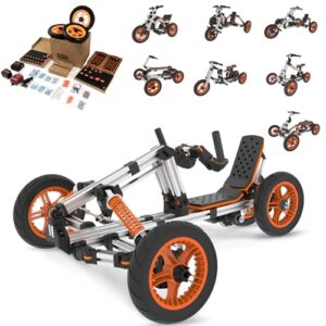 Modular Ride On Toys for Kids, 18V Electric Go Kart, Buildable STEM Car, Constructibles Over 15 Electric Vehicles, Battery Powered, Educational Creative Play for Boys and Girls
