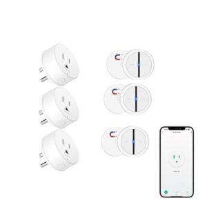 Greencycle Smart Wireless Remote Control Outlet Plug,WiFi Outlets for Household,On Off Smart Outlets Switch Compatible with Tuya,Alexa and Google Assistant,Timer Outlet,No Wiring,White,3PK