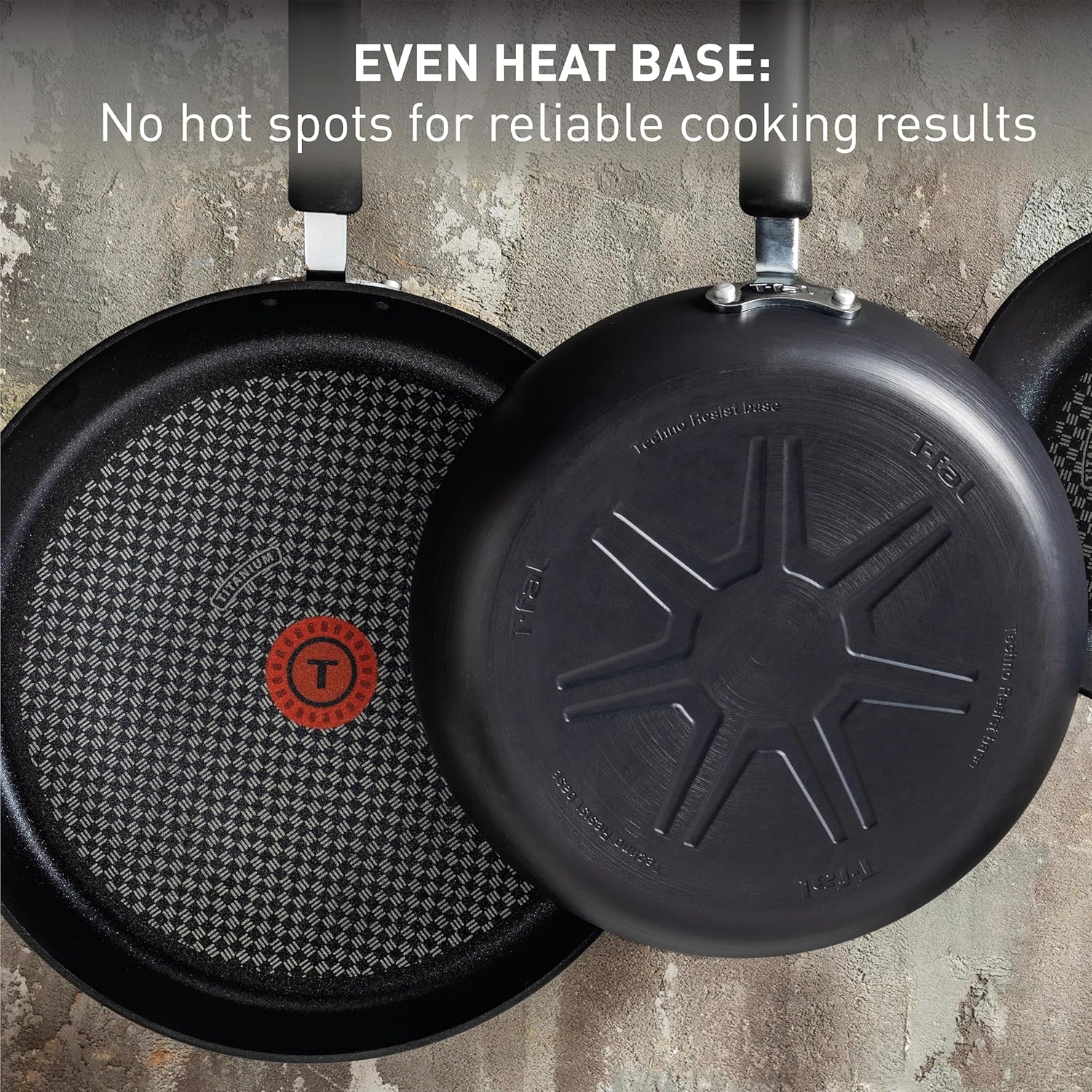 T-fal Ultimate Hard Anodized Nonstick Cookware Set 14 Piece, Oven Broiler Safe 400F, Lid Safe 350F, Kitchen Cooking Set w/Fry Pans, Saucepans, Griddle, Dutch Oven, Pots & Pans, Dishwasher Safe, Black - Image 7