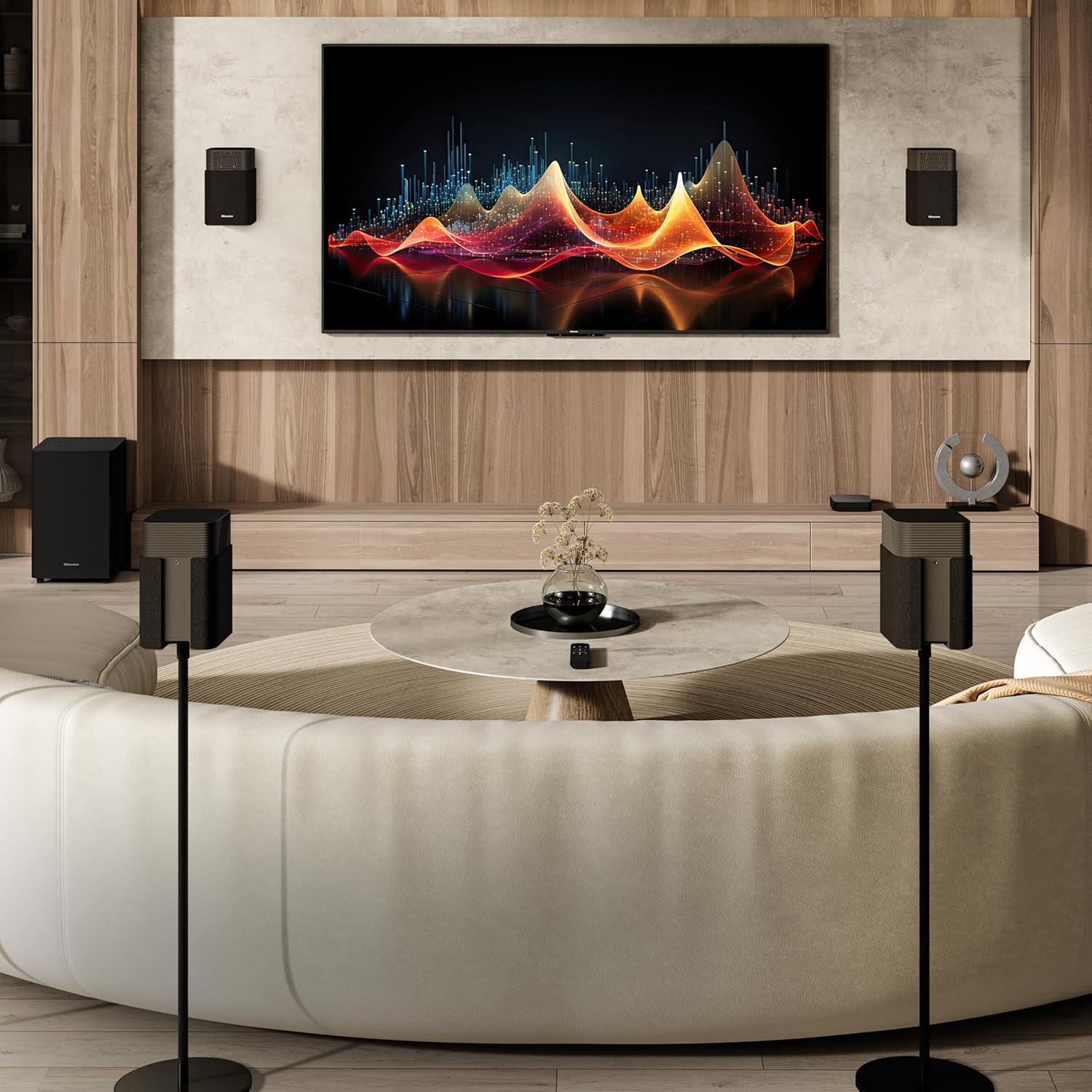 Hisense HT Saturn 4.1.2Ch Sound Bar with Wireless Subwoofer, Dolby Atmos, DTS:X, Bluetooth 5.3, EzPlay, 4K HDMI Pass Through, Roku TV Ready, HDMI/AUX/ARC/Optical/USB, 5 EQ Modes, Hi Concerto - Image 14