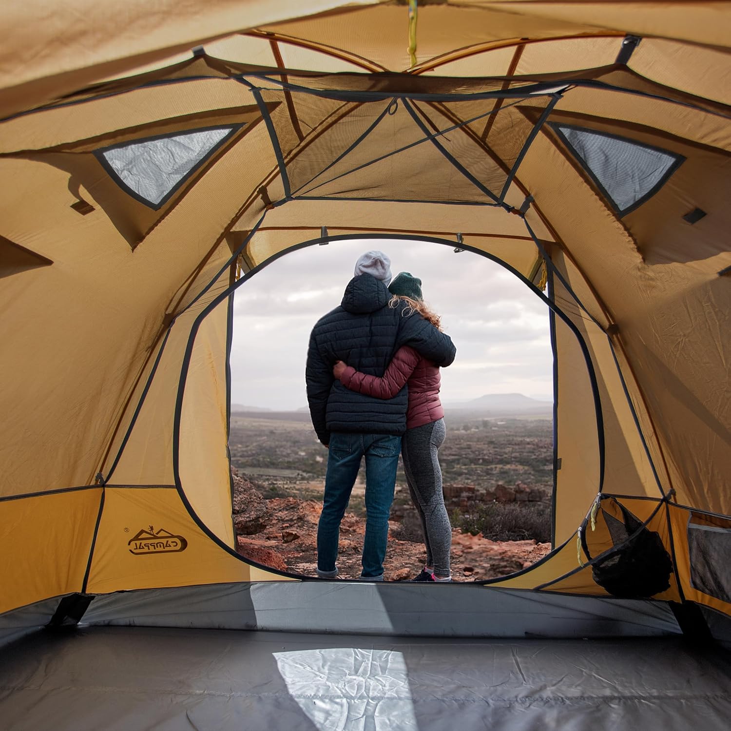 2-3 Person Backpacking Tent with Double Door 2 Vestibule, Waterproof Windproof Lightweight Easy Set Up 3 Season 2 Man Two Person Tent for Camping, Hiking, Motorcycle, Mountaineering with UPF 50+ - Image 5