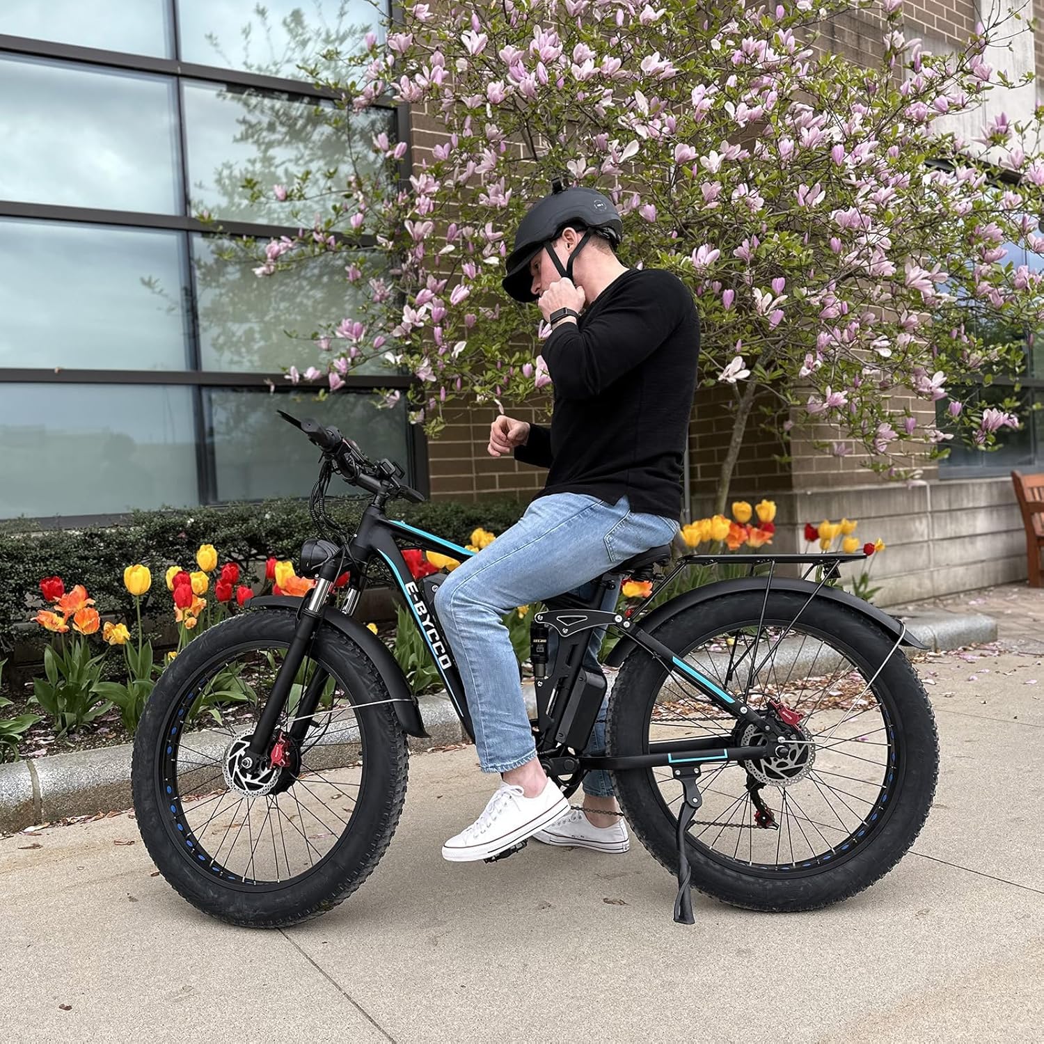 5000W Dual Motor Electric Bike for Adults, 52V 32AH, Up to 90Mile & 45MPH E-Bike All-Terrain Fat Tires Full Suspension 24/26 Inch Electric Bicycles Hydraulic Disc Brakes for Snow & Wet Roads - Image 5
