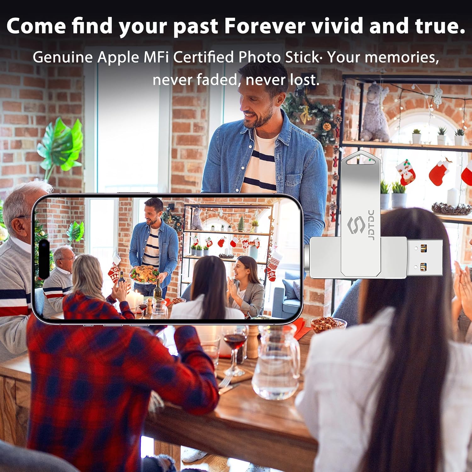 【Real-Capacity】Genuine Apple MFi Certified 128GB-iPhone-Photo-Stick, External-Storage, Backup-Photos-Videos Contacts, USB-Flash-Drive Thumb-Drive for iPad Mac Computer, Avoid Fake MFi Clones (128, GB) - Image 5