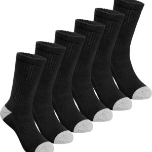 SeeyAN Kids Socks Boys Crew Athletic Half Cushioned Cotton Sport Running Breathable Socks 6 Pairs