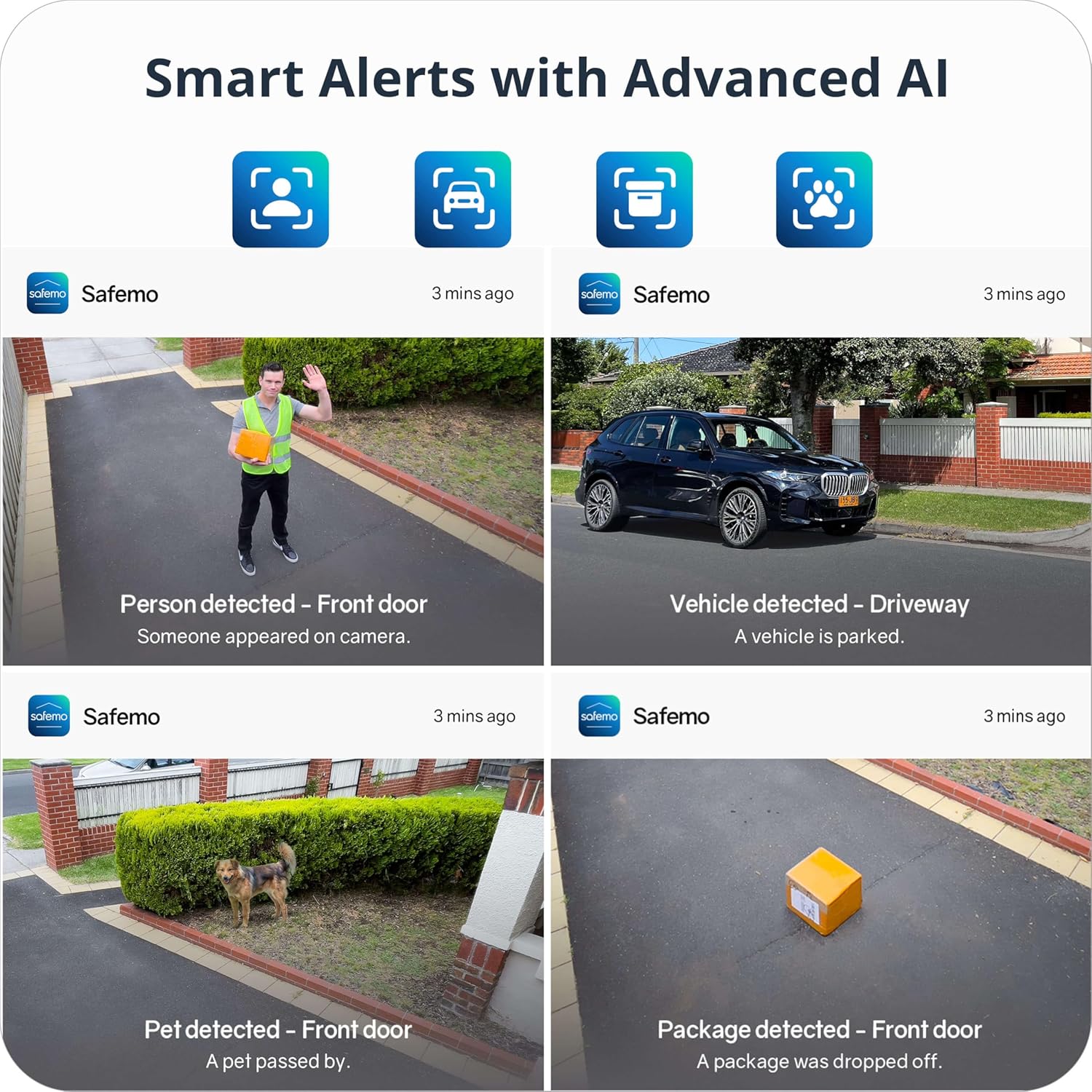 4K Security Cameras Wireless Outdoor/Indoor, Battery Cameras for Home Security, No Monthly Fees, 32G Local Storage, Advanced AI, 5W Solar Panels, Color Night Vision, 2-Way Audio, 2.4Ghz WiFi - Image 4