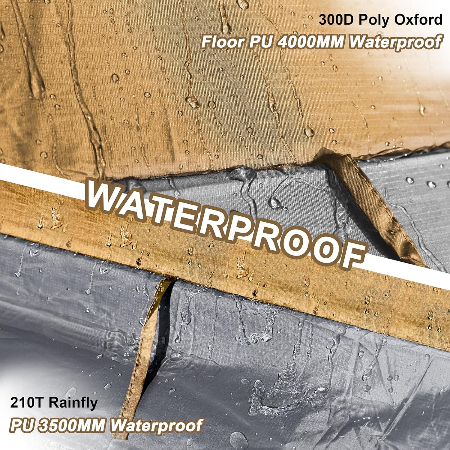 2 Person Backpacking Tent, Waterproof 4 Season Tent, Windproof Cold Weather Winter Tent for Camping, Hiking, Hunting, Cycling - Image 4