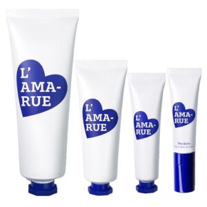 L’AMARUE Head-to-Toe Set – Body Cream 4oz, Face Cream 1.7oz, Eye Cream 0.5oz, Lip Balm 0.33oz | Root Cause Skincare™ for Hydration, Age Defense & Calming | Targets Dryness, Puffiness, Scars & Lips