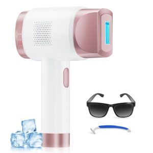Laser Hair Removal for Women and Men, IPL with Ice-Cooling System for Nearly Painless And Long-Lasting Result At-Home Permanent Hair Removal Device 999999 Flashes for Whole Body Use