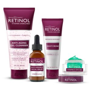 LIVAURA Retinol Anti-Aging Starter Kit – The Original Retinol For a Younger Look – [4] Conveniently Sized Products Perfect For Travel or First Time Try – Cleanse, Treat, Repair & Hydrate On-The-Go