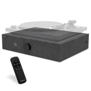 Andover Audio SpinBase MAX 2 Premium Speaker System – Bluetooth Streaming, Phono Pre-Amp, Capacitive Controls, IsoGroove Technology, Ideal for Turntables, Home Theater, and Hi-Fi Sound Setup – Black