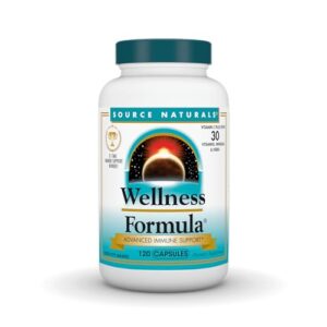 Source Naturals Wellness Formula Bio-Aligned Vitamins & Herbal Defense for Advanced Immune Support* – Dietary Supplement & Immunity Booster – 120 Capsules