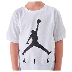 Nike AIR Jordan Boys’ Jumpman T-Shirt (White/Black, X-Large)
