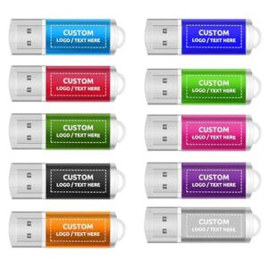 Custom USB Flash Drive, Personalized USB Thumb Drive Memory Stick, Portable High Speed USB Pen Drive U Disk for External Data Storage (128GB,100PCS)