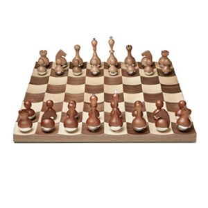 GeRRiT Creative Wooden Chess Set Tumbler Chess Piece Three-Dimensional Corrugated Chessboard Family Interactive Toy Decoration Chess Gifts