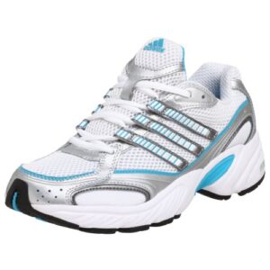 adidas Women’s Shamiso Running Shoe,White/Silver/Cyan,7.5 M US