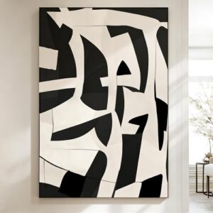 GIFTTWART Wall Art for Living Room Huge Black and White Vintage Art Work for Wall Decor Abstract Paintings Office Pictures Home Dining Room Wall Decoration