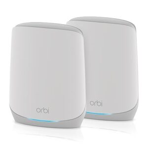 NETGEAR Orbi Tri-Band WiFi 6 Mesh Network System (RBK762S) – Router + 1 Satellite Extender, Security Features, Up to 5.4 Gbps, Covers up to 5,000 sq. ft, 75 Devices, Free Armor Security
