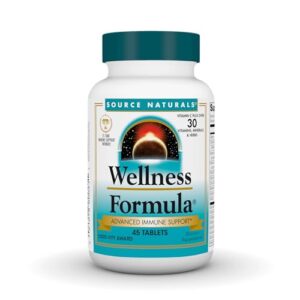 Source Naturals Wellness Formula Bio-Aligned Vitamins & Herbal Defense – Immune System Support Supplement & Immunity Booster – 45 Tablets