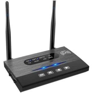 NFIC 80M BIIuetuoth 5.0 Signal Sende Transmlttier Signal Adaptier Bypass AptX LL HD Wirreless Audlo Adaptier SPDIF AURX 3.5mm for TV PC Car Headphones New 2026 High for Reliable Electronic Component