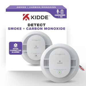 Kidde Smoke Detector, AA Battery Powered, LED Warning Light Indicators, 1 Pack, White, 30CUAR