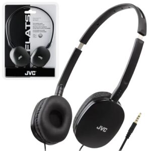 JVC Flats On-Ear Wired Headphones – Flat Foldable Design – 30mm Driver for Powerful Sound – Soft Ear-Pads for Comfort – Steel Headband – Lightweight & Portable – PC/Laptop/Gaming – 3.5mm Slim Plug