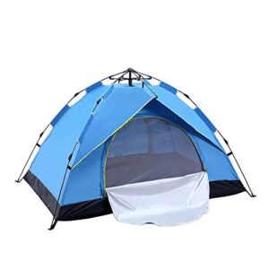 AkosOL Tent One-Button Simple Installation Easy Disaster Prevention Tent Waterproof Finishing Camping Equipment UV ProtectionWaterproof Beautiful Scenery Hopeful, 2 people, Blue