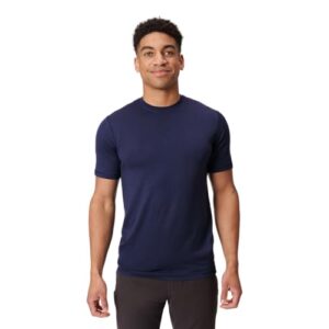 Men’s Merino Crew T-Shirt by Woolly | RWS Certified | Soft, Stink Free, Seattle Designed – Loch Blue – L