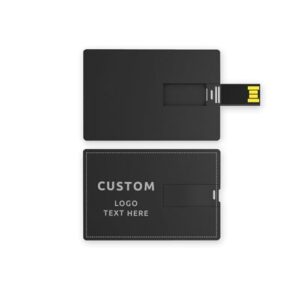 Custom USB Flash Drive, Personalized Card USB Thumb Drive Memory Stick, Portable Black Card USB Pen Drive High Speed U Disk for External Data Storage (128GB,100PCS)